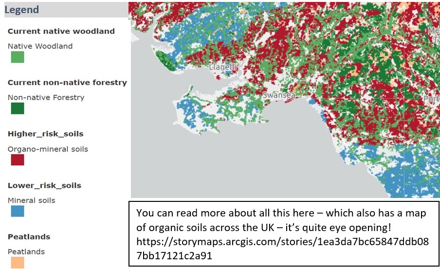 Map of Gower and Swansea to show different soil types across the region.
