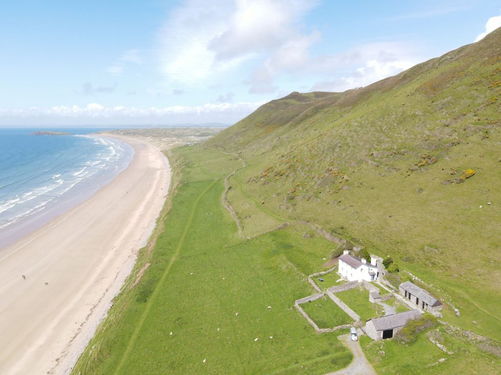 The Old Rectory on the Warren, alongside Rhossili Bay.