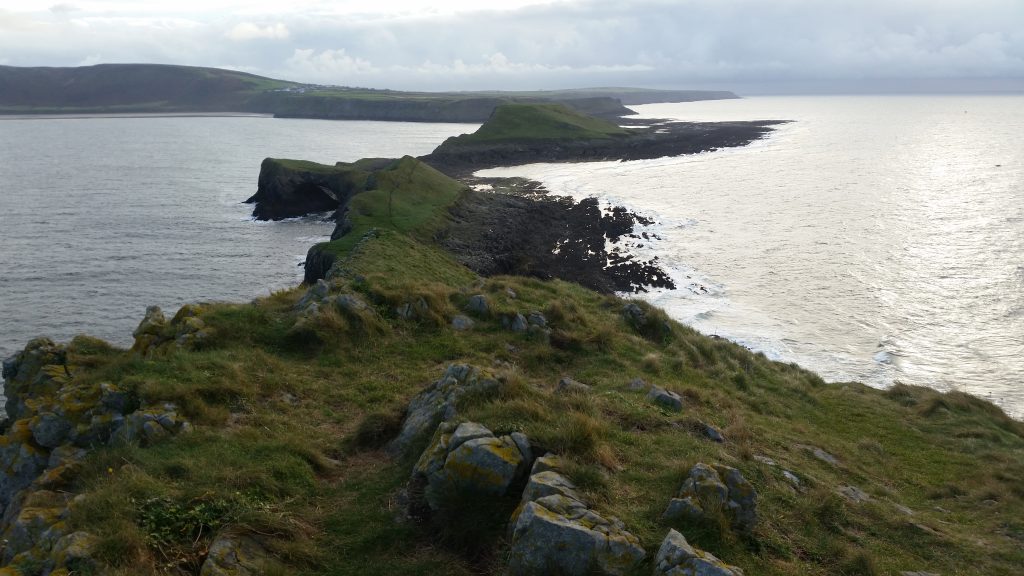 View from the Middle head towards the Causeway, showing the length of the Worm.