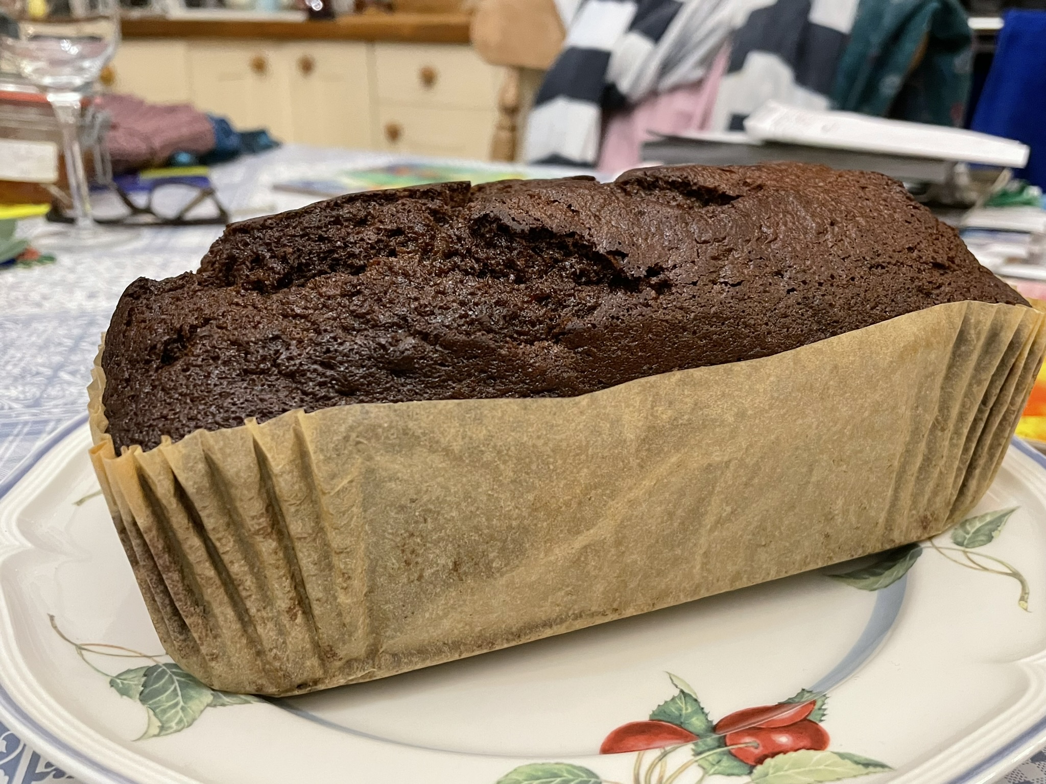 Gingerbread loaf straight from the oven